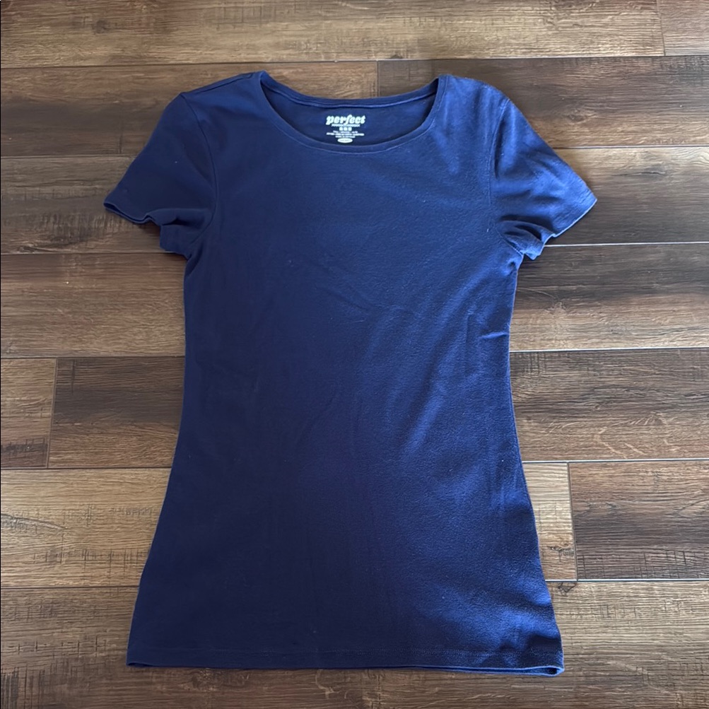 Old Navy Blue Fitted Short Sleeve T-Shirt